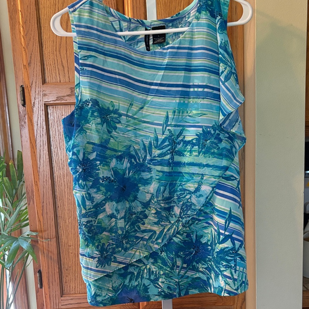 Multi color tank blouse